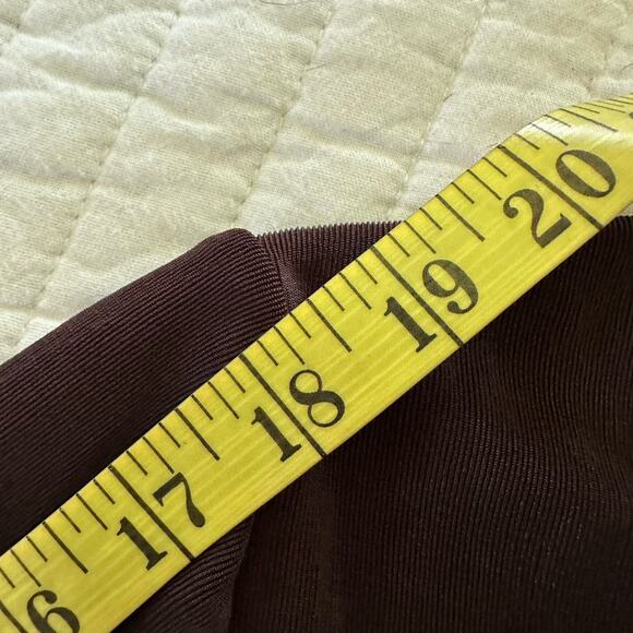 CHICOS TRAVELERS 0 XS Womens Top Brown Slinky Knit 3/4 Sleeve Stretch Casual - Picture 11 of 11